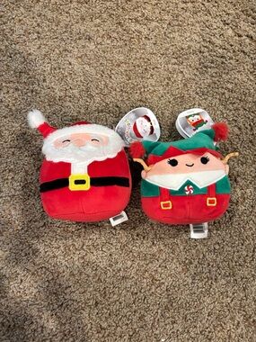 2 pc Mini NWT Christmas Squishmallows Nick and Emmy